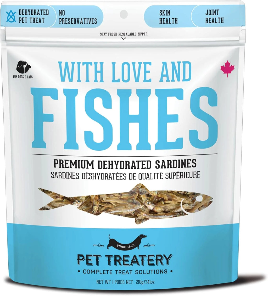 The Granville Island  Pure Proteins with Love and Fishes Sardine Treats for Dogs & Cats, 210 Gram