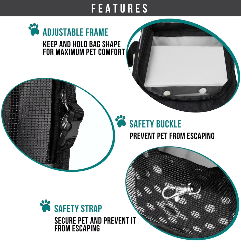 Dog Purse Carrier for Small Dogs, Airline Approved Soft Sided Pet Carrier Pockets, Ventilated Dog Carrying Bag Puppy Cat, Dog Travel Supplies Accessories Carry Tote, Sherpa Bed, Polka Dot Black
