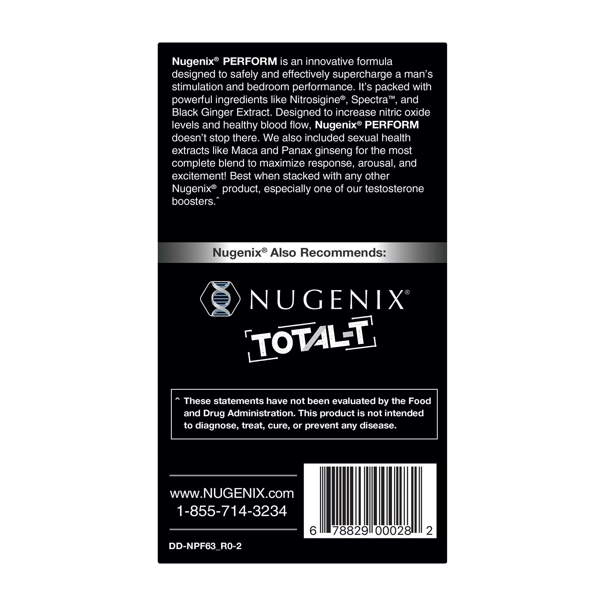 (2 Pack) Nugenix Perform Sexual Vitality & Nitric Oxide Booster, Men'S Health Supplement, 63 Count