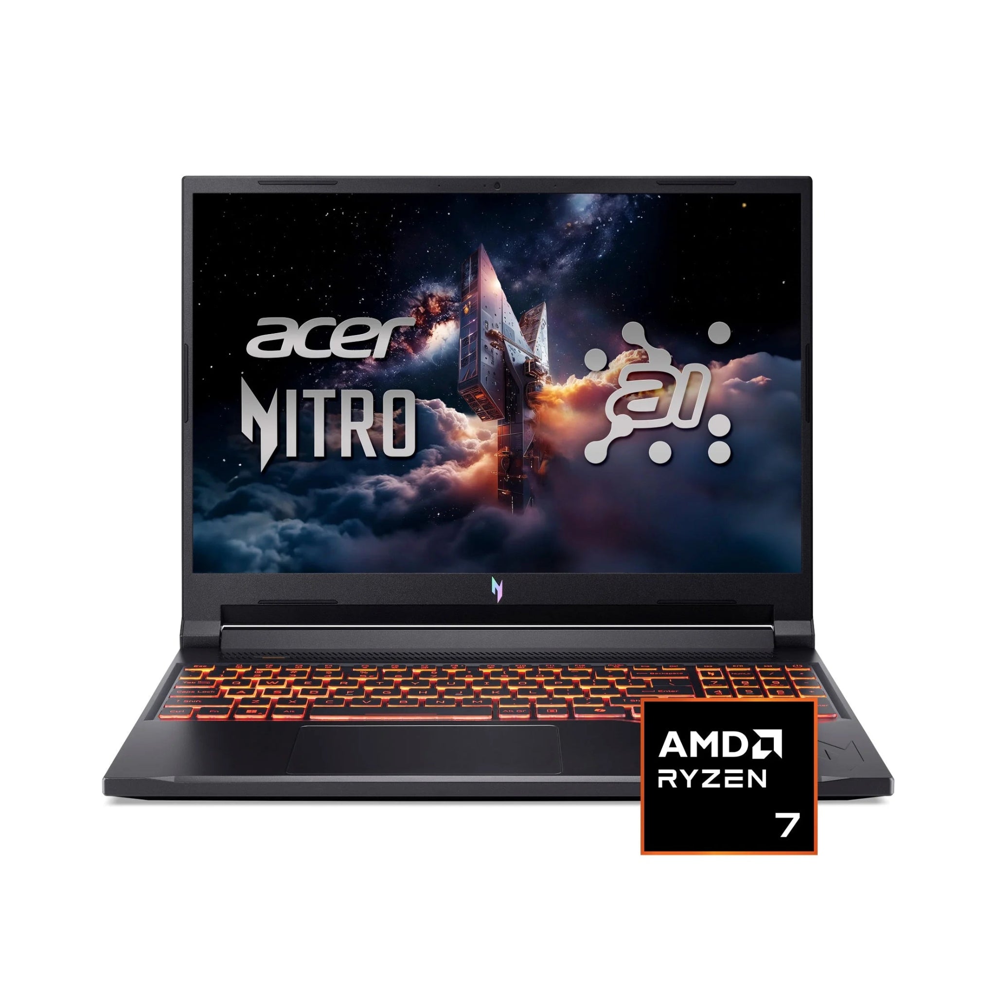 Nitro V 16 AI 16” WUXGA IPS 180Hz Gaming Laptop, AMD Ryzen AI 7 260 Processor, NVIDIA Geforce RTX 5050 with 8GB GDDR7 VRAM, 16GB RAM, 512GB Pcie Gen 4 SSD, Obsidian Black