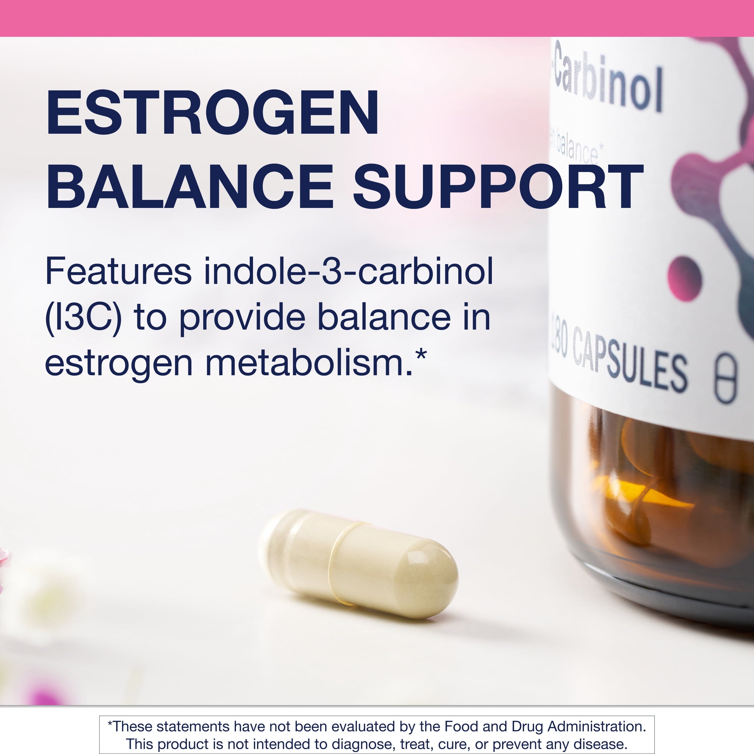Meta Indole-3-Carbinol - 150 G Indole-3-Carbinol - Supports Estrogen Hormone Balance* - Metabolic Supplement - Vegetarian & Gluten-Free - 180 Capsules