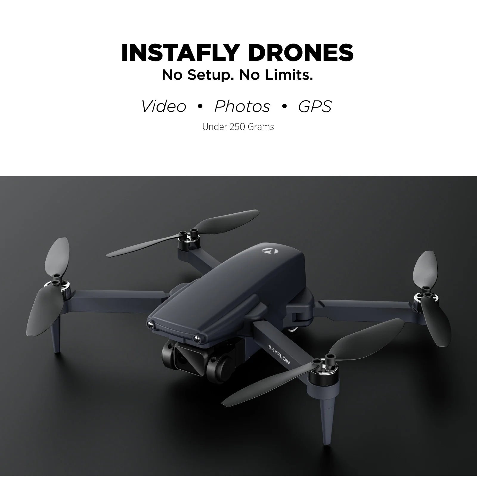 Skyflow GPS Foldable 4K UHD Aerial Drone for Adults with Live Video Feed & 5" Touchscreen Remote