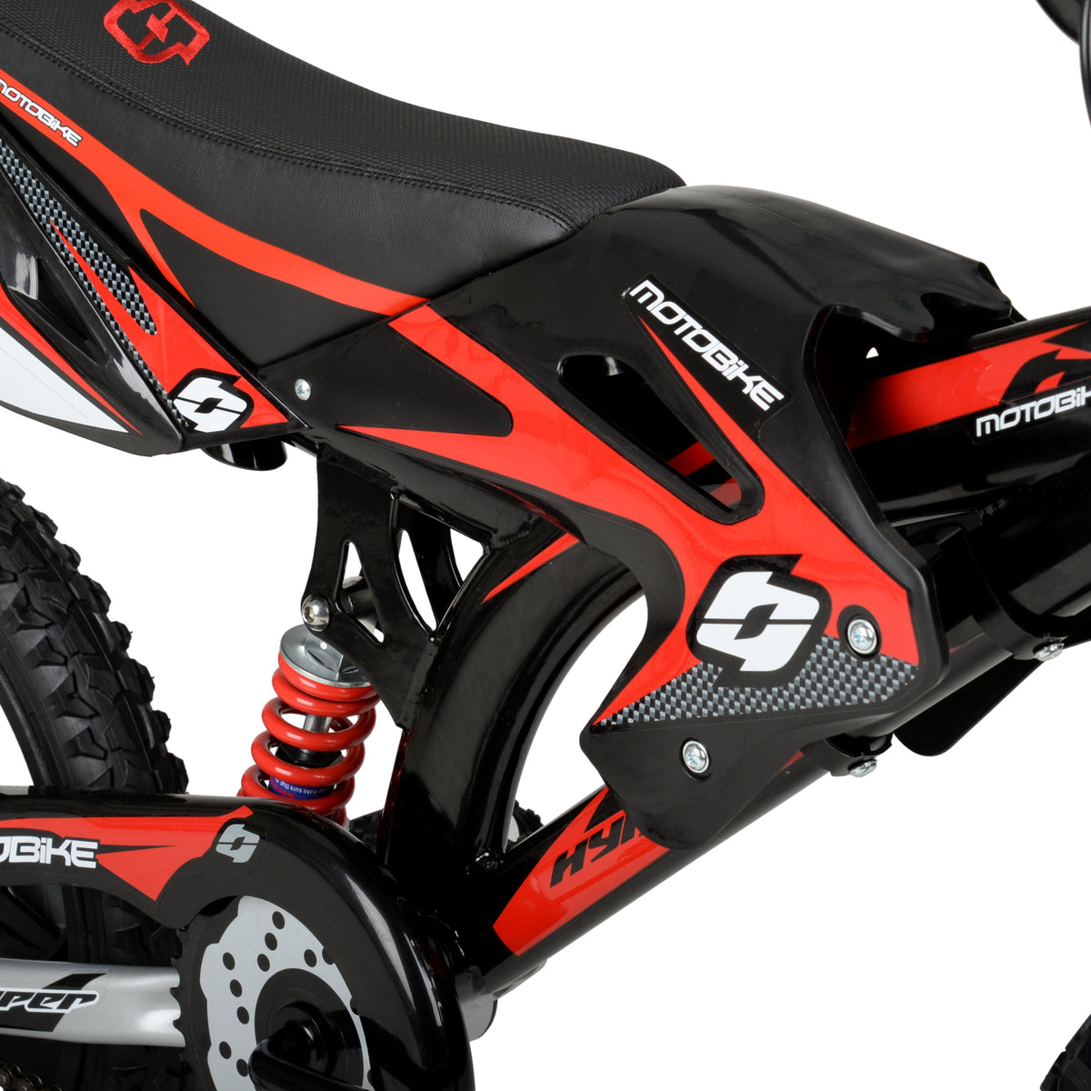 16" Moto Bike, Children Ages 5-7, Black/Red