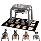 1.2 Gallon Elevated Dog Water Bowls for Large Dogs, 4 Adjustable Heights, Raised Dog Water Stand with Mat
