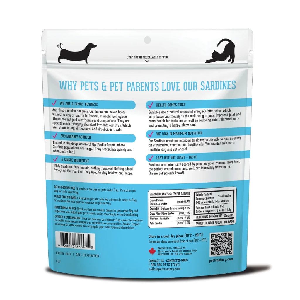 The Granville Island  Pure Proteins with Love and Fishes Sardine Treats for Dogs & Cats, 210 Gram