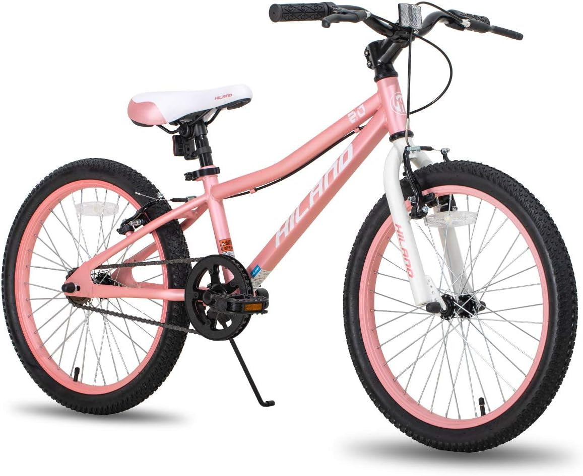 HILAND 20 Inch Kids' Bicycles Mountain Bike for Boys, Girls 5+ Years Old, Single Speed Kids Bicycles with Dual Handbrakes, Child Bike | Kids Bicycles