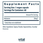 - Melatonin (Melatonina) - Sleeping Aid - Supports the Body'S Natural Sleep Cycle - 60 Capsules per Bottle - 20Mg