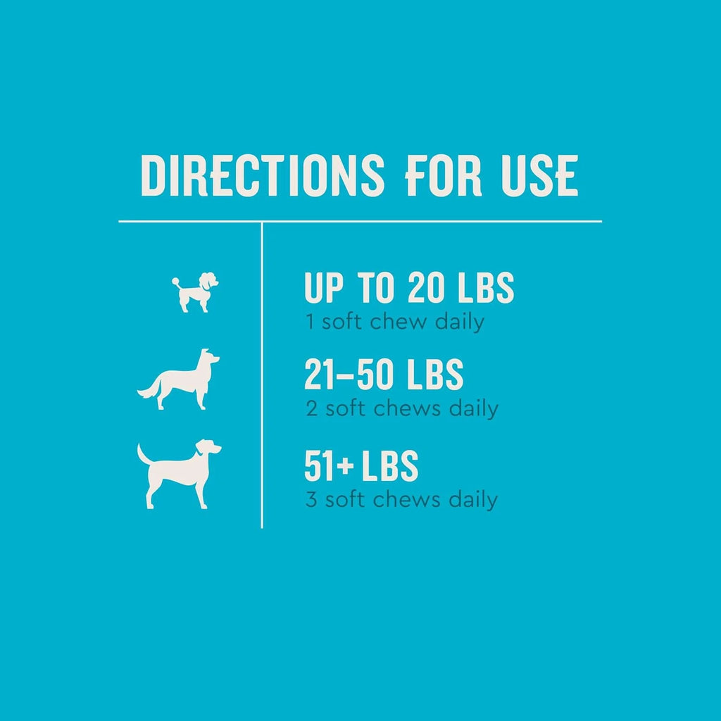 Vetiq 8-In-One Multifunctional Supplements for Dogs, Supports Hip & Joint, Urinary Tract, Immune System, Skin Health and Heart Health, Soft Chews, 60 Count