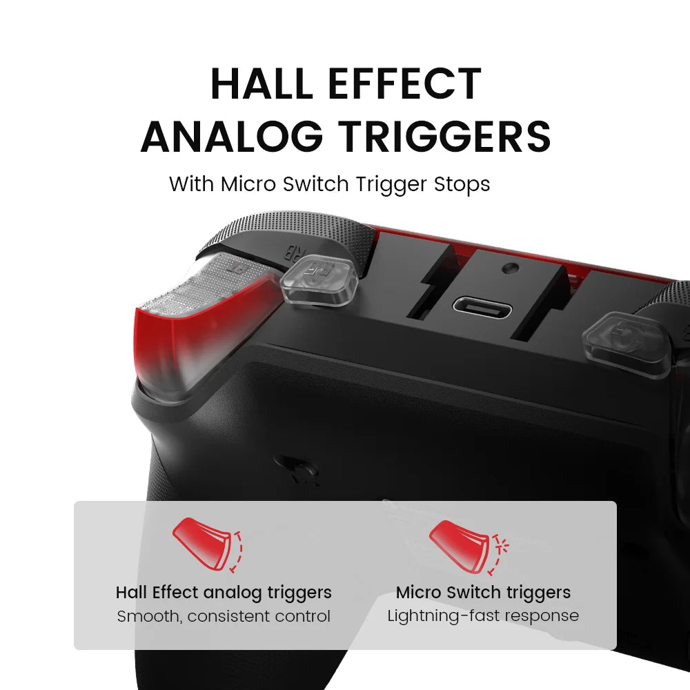 G7 Pro Wired Controller for Xbox Series X|S, Xbox One, Wireless Gamepad for Pc&Android with TMR Sticks, Hall Effect Analog Triggers, 1000Hz Polling Rate, 3.5Mm Audio Jack - White