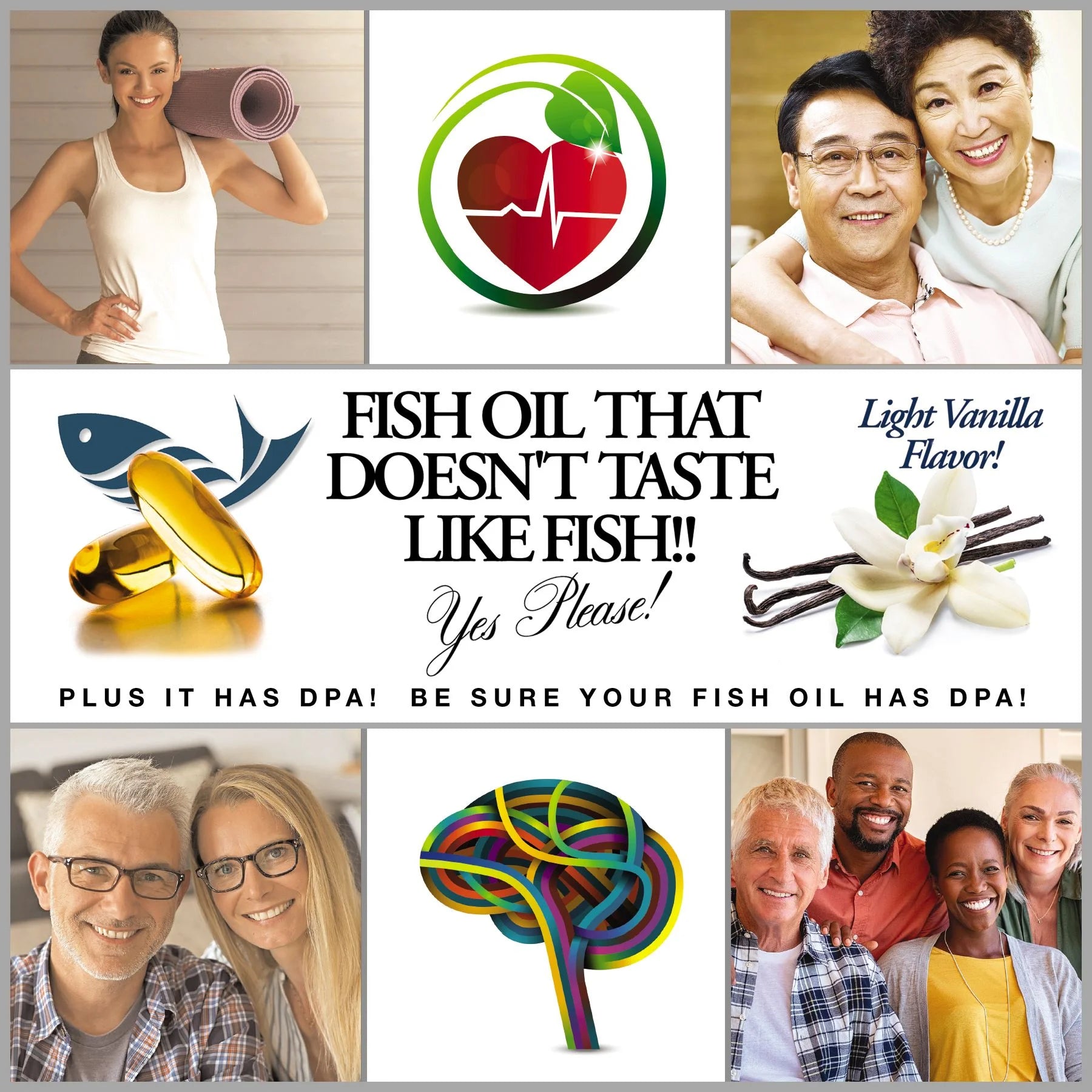 (Pack of 3) Natural Antarctic Wild Caught Omega 3 Fish Oil DPA-EPA-DHA Supplement