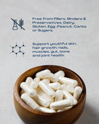 Biooptimal Collagen Peptides Pills and Supplements for Hair, Skin, Nails & Joints, Non-Gmo, Women & Men of All Ages,180 Capsules