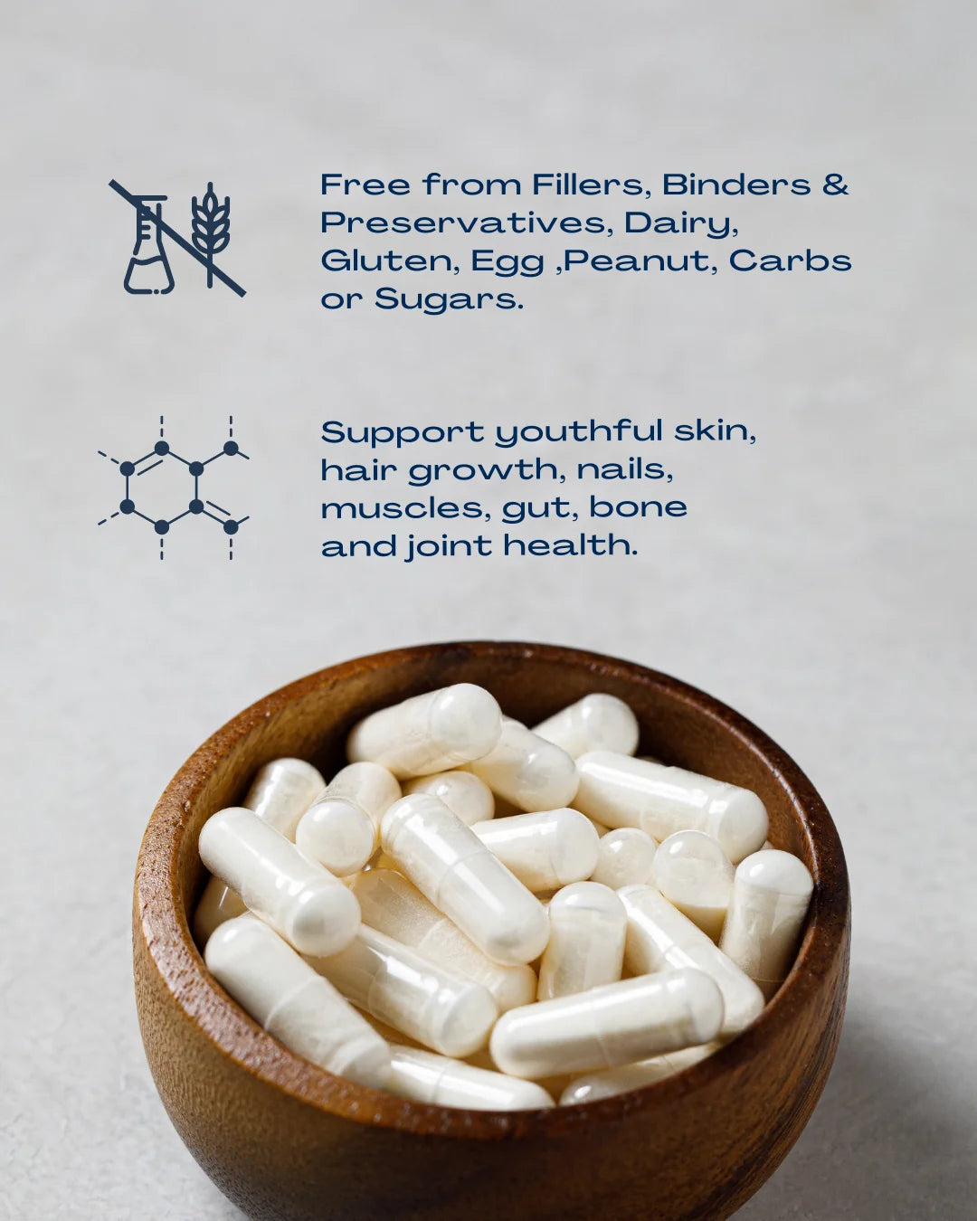 Biooptimal Collagen Peptides Pills and Supplements for Hair, Skin, Nails & Joints, Non-Gmo, Women & Men of All Ages,180 Capsules