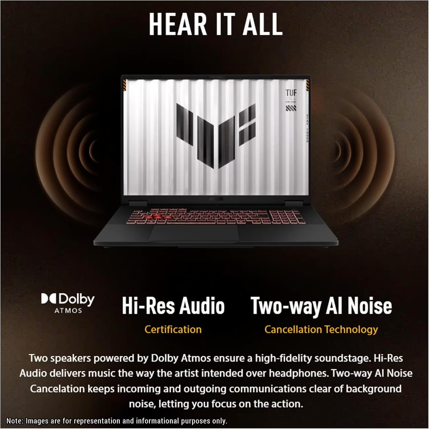 TUF Gaming Laptop A18 Inch - NVIDIA RTX 5060 - AMD Ryzen 7 260 Beat I9-13905H - 18" WUXGA Display 144Hz - 32GB RAM - 2TB Pcie SSD -RGB Backlit Keyboard - Thunderbolt 4 - FHD Camera - Windows 11