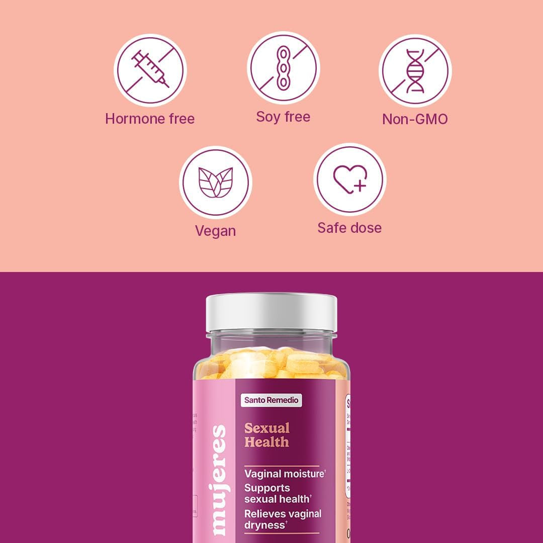 Mujeres Sexual Health Dietary Supplement - 30 Servings | Supports Vaginal Moisture and Hydration, Supports Energy and Blood Circulation, Hormone-Free Formula - 90 Tablets