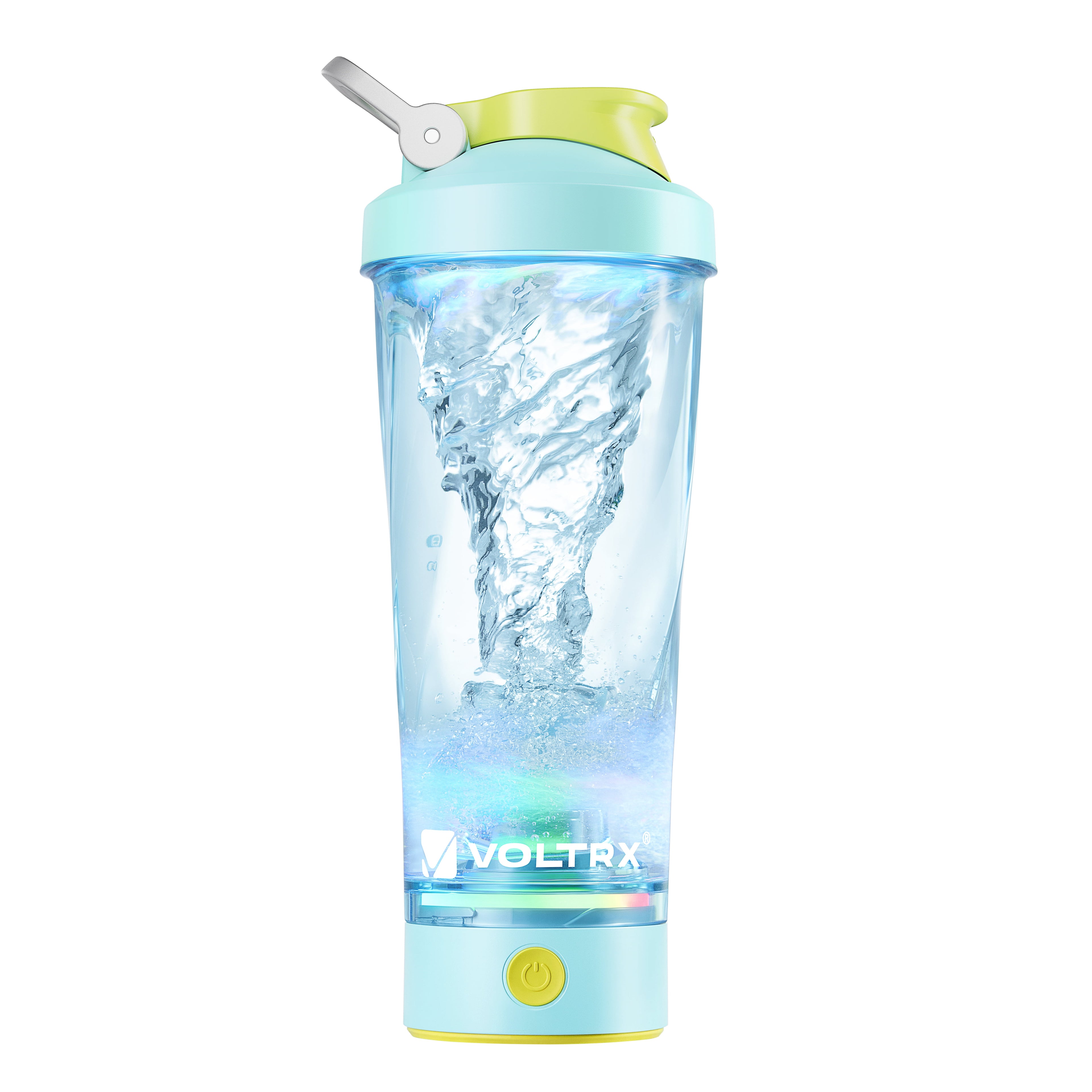 Electric Shaker Bottle - Vortexboost Portable USB C Rechargeable Protein Shake Mixer, Shaker Cups for Protein Shakes, BPA Free, Waterproof, Colored Light Base, 24 Oz