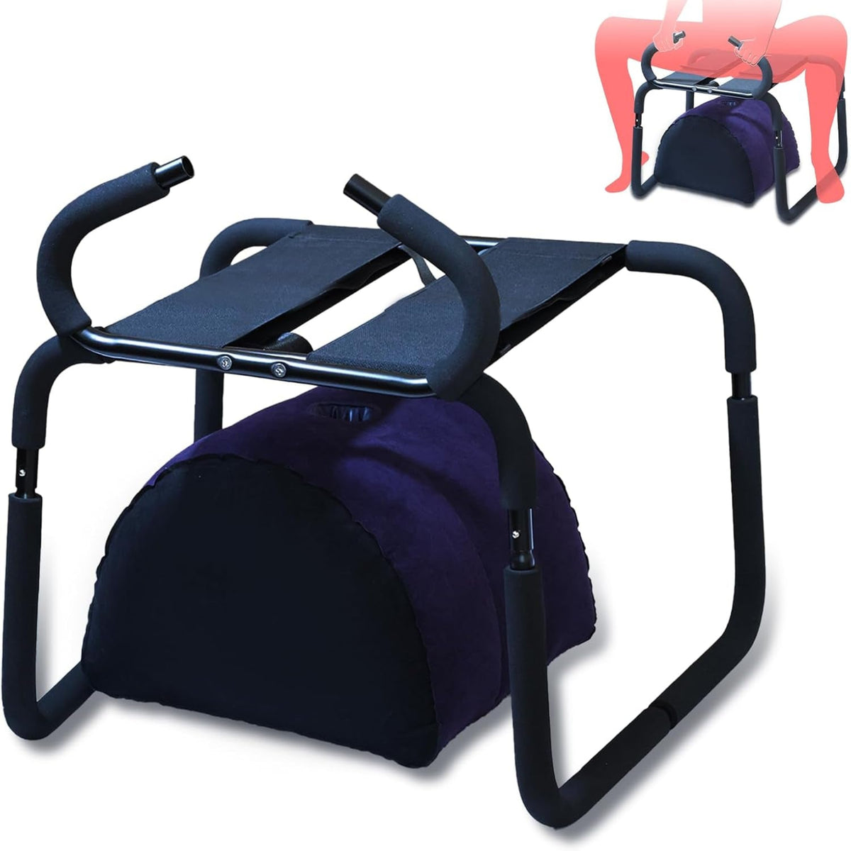 Sex Chair for Couples, Multi Functional Sex Position Furniture Heavy Duty Steel Frame Soft PU Leather for Adult Couples