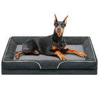Dog Beds for Large Medium Small Dogs Orthopedic Pet Bed Sofa Supportive Egg Crate Foam Animal Couch with Removable Washable Cover Non Skid Bottom S to XL