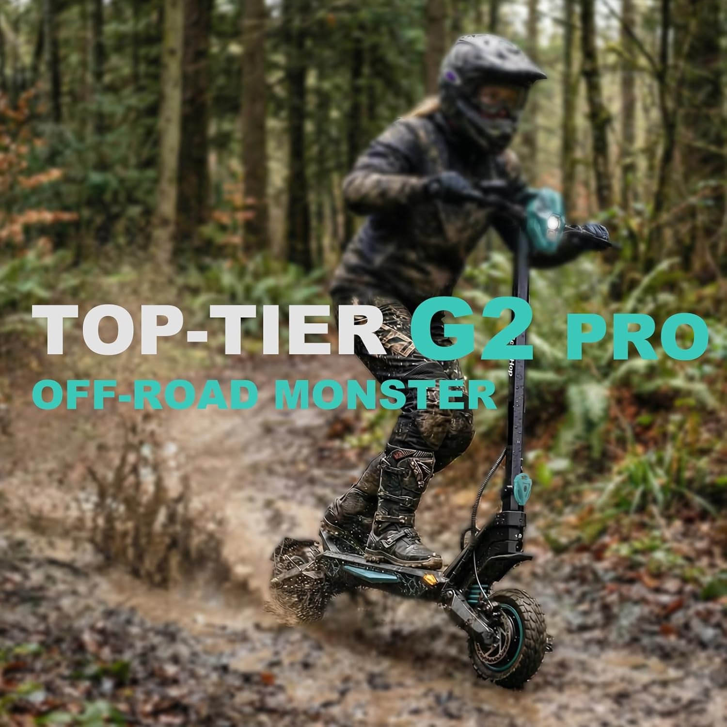 Off Road Electric Scooter for Adults, E Scooter with Dual 1000W Motors, Foldable Scooters, 10" Tires, up to 35 MPH Top Speed, 31-35 Miles Range, Dual Brake & Dual Suspension