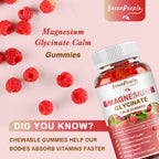 Magnesium Glycinate Gummies 600Mg - Sugar Free Magnesium Potassium Supplement - for Calm Support & Sleep for Adults- 60 Raspberry Gummies(2 Pack)