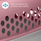 26" Plastic Portable Kennel for Dogs, Pink