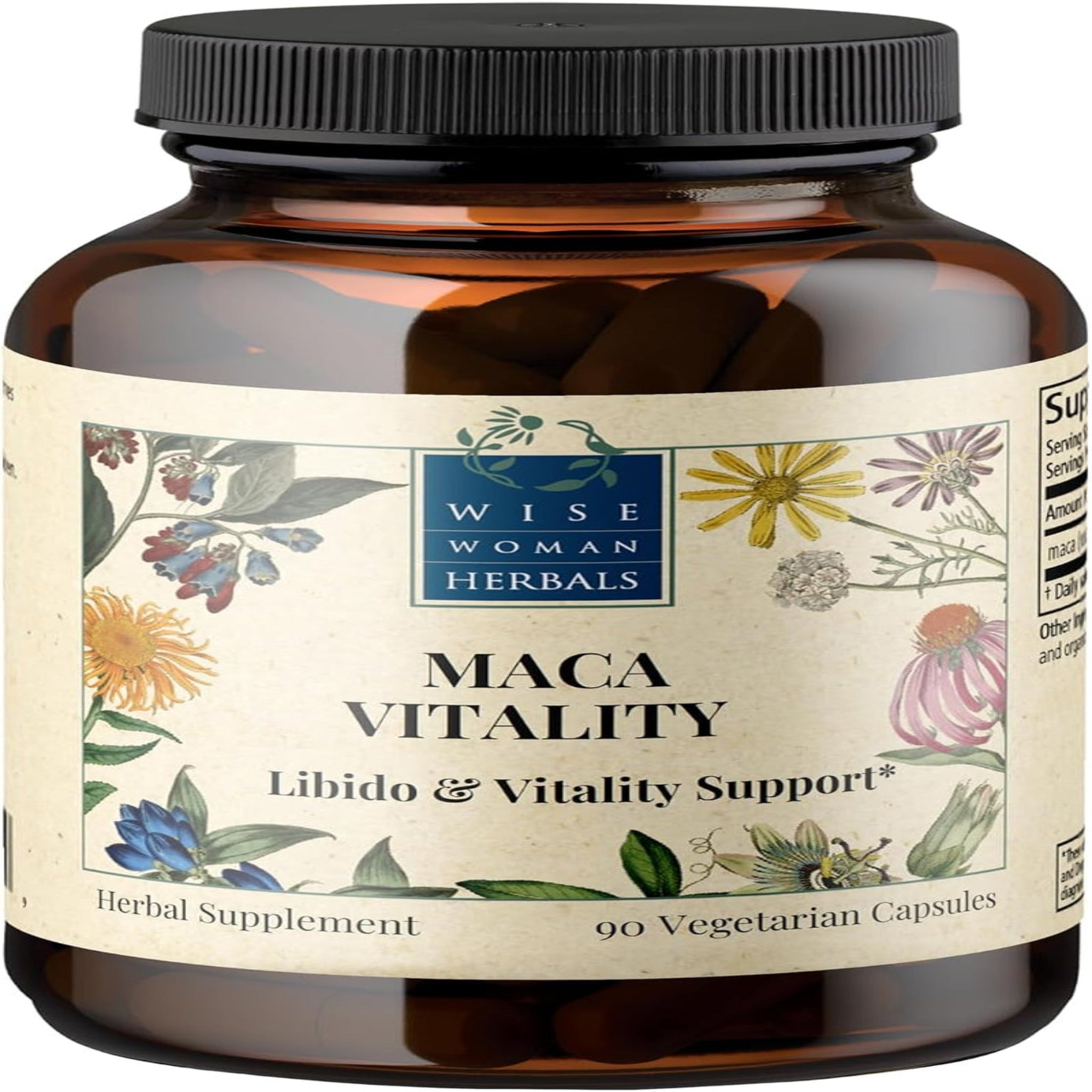 - Maca Vitality Capsules - 90 Count - All-Natural, Vegetarian Capsules, Promotes Emotional Well-Being, Supports Normal Healthy Libido