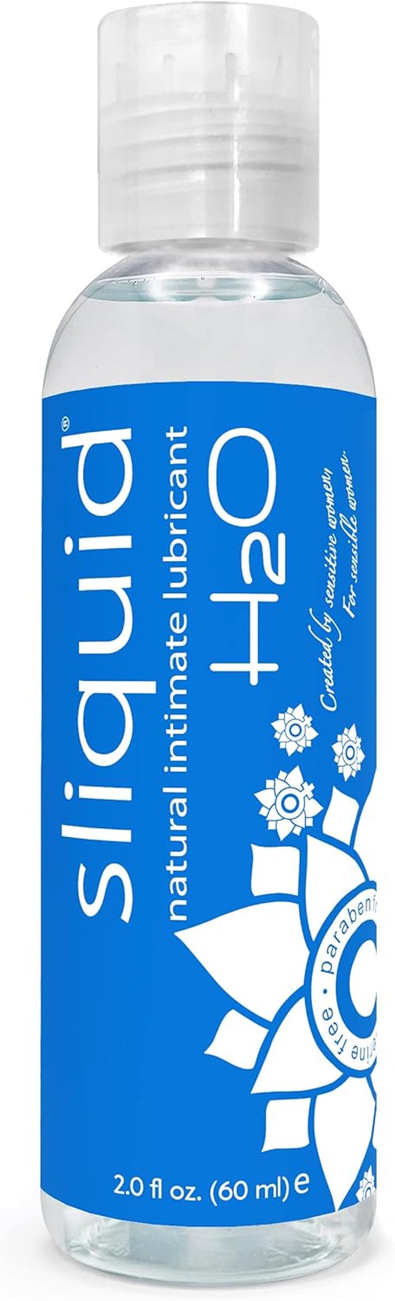 H2O Water Based Lube Lubricant for Sex, Glycerin Free Personal Lubricant (4.2 Oz) Clear, Unscented