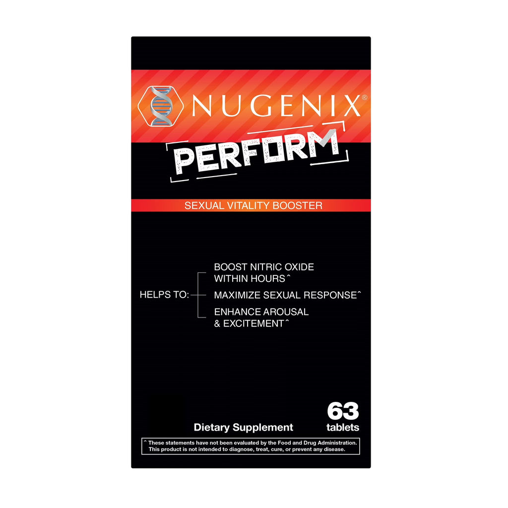 (2 Pack) Nugenix Perform Sexual Vitality & Nitric Oxide Booster, Men'S Health Supplement, 63 Count