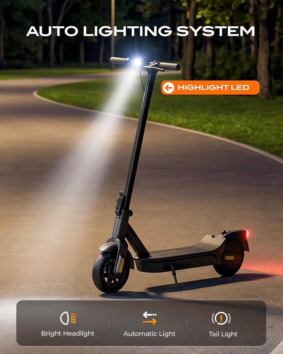 Electric Scooter for Adults Peak 600W, 20MPH, 20 Miles Long Range, 8.5" Tire Motorized Scooters, Foldable E-Scooter Commuter with App, Dual Suspension
