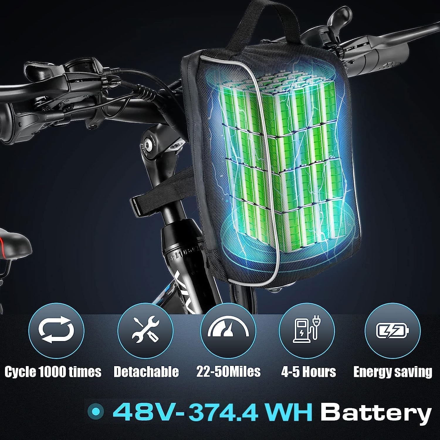 Electric Bike for Adults, 1000W Peak Folding Electric Mountain Bike 26'' Commuter Ebike 19.8 MPH Foldable Ebike Adult Electric Bicycles with Battery, Dual Shock Absorber, SGS Certified to UL2849