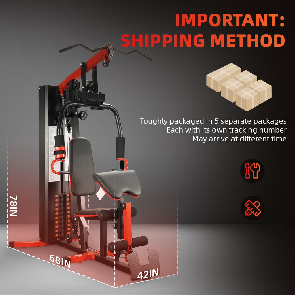 LX750/LX760 Multifunctional Home Gym Trainer – Full-Body Workout Station with 122.5LB Weight Stack, Includes Installation Video