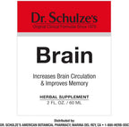 Dr.Schulze'S Brain Herbal Supplements with Ginkgo Biloba for Memory and Focus, Vegan,Stimulates Circulation 2 Oz.
