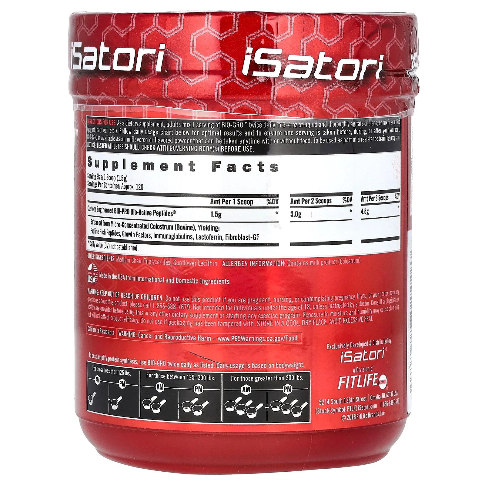 Bio-Gro, Protein Synthesis Amplifier, Unflavored, 6.35 Oz (180 G)