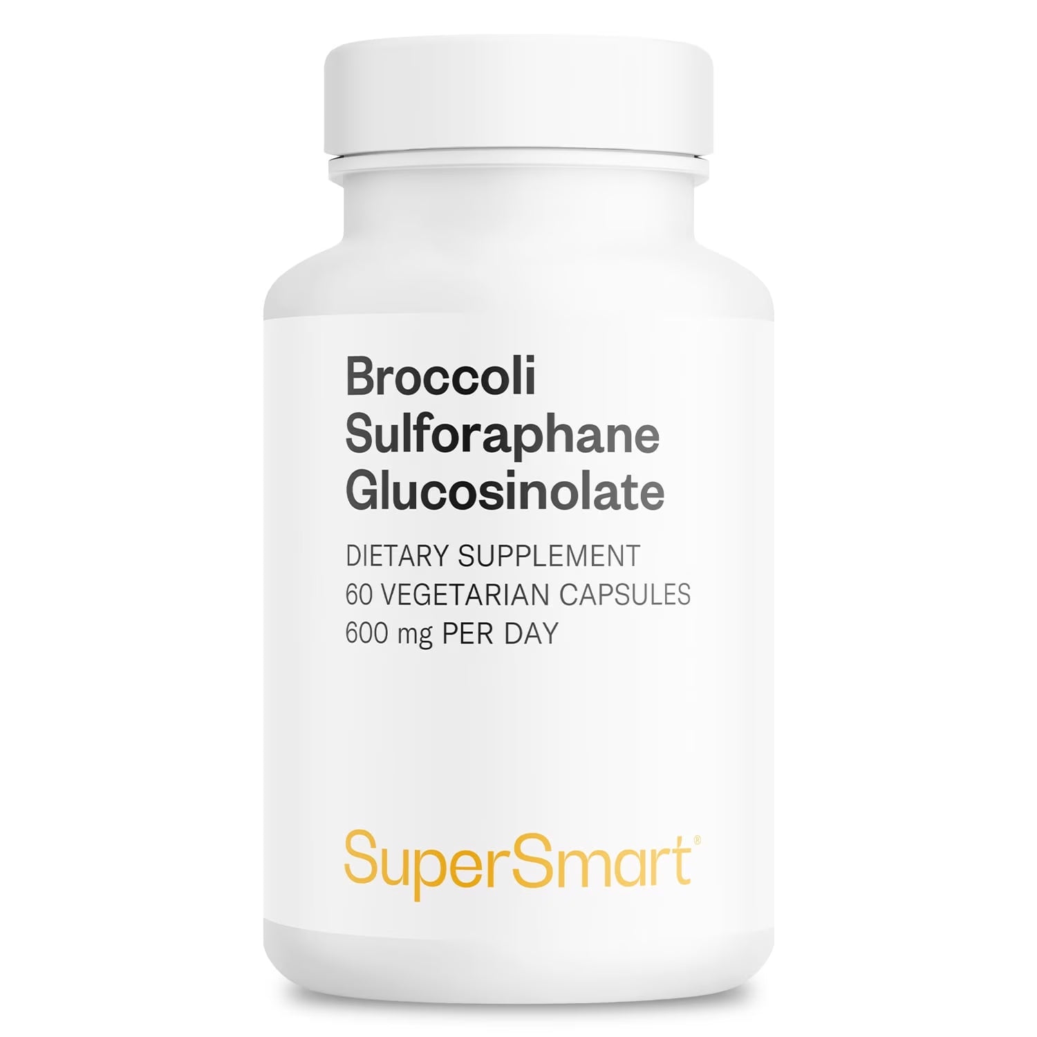 Broccoli Sulforaphane Glucosinolate 600Mg per Day (High Strength) - 10% SGS with Myrosinase - Broccoli Supplement | Non-Gmo & Gluten Free - 60 Vegetarian Capsules