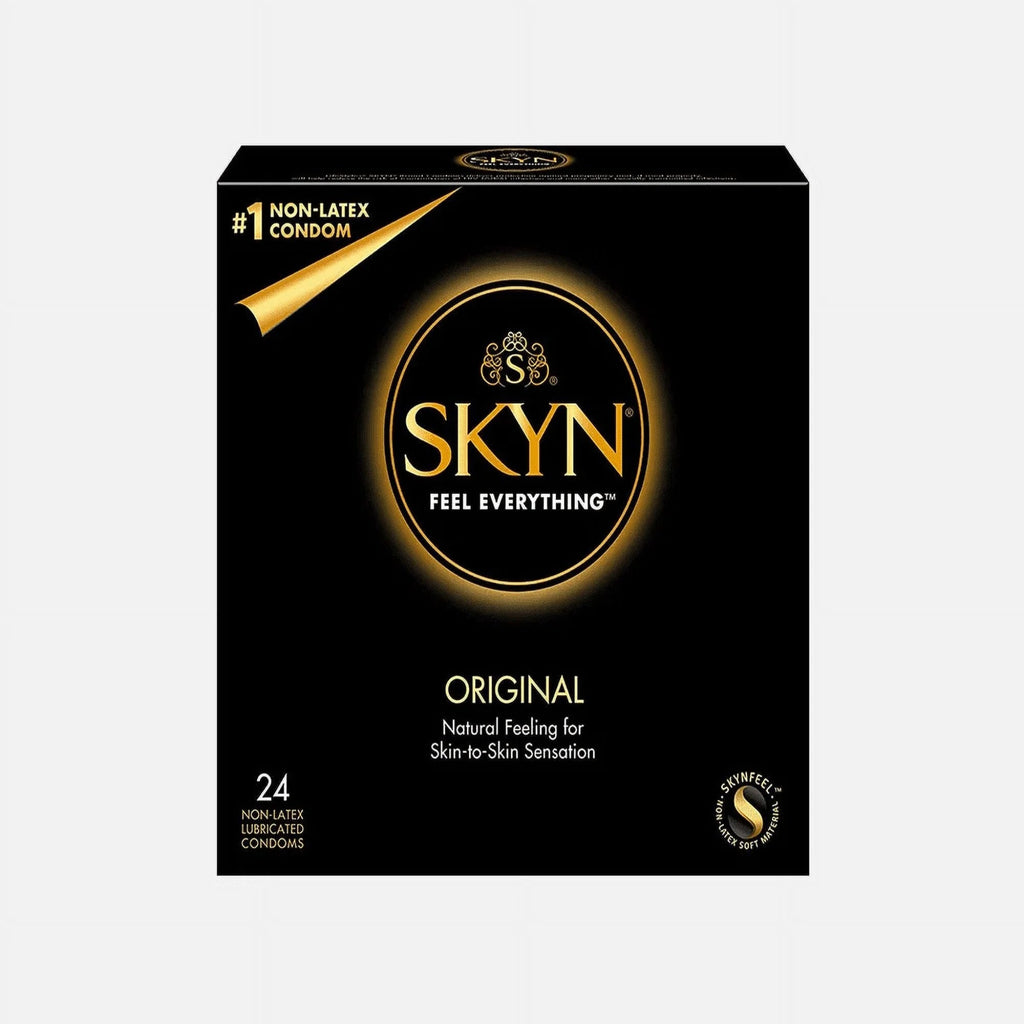 SKYN Lubricated Non-Latex Condoms, Premium Ultra Thin Natural Feel