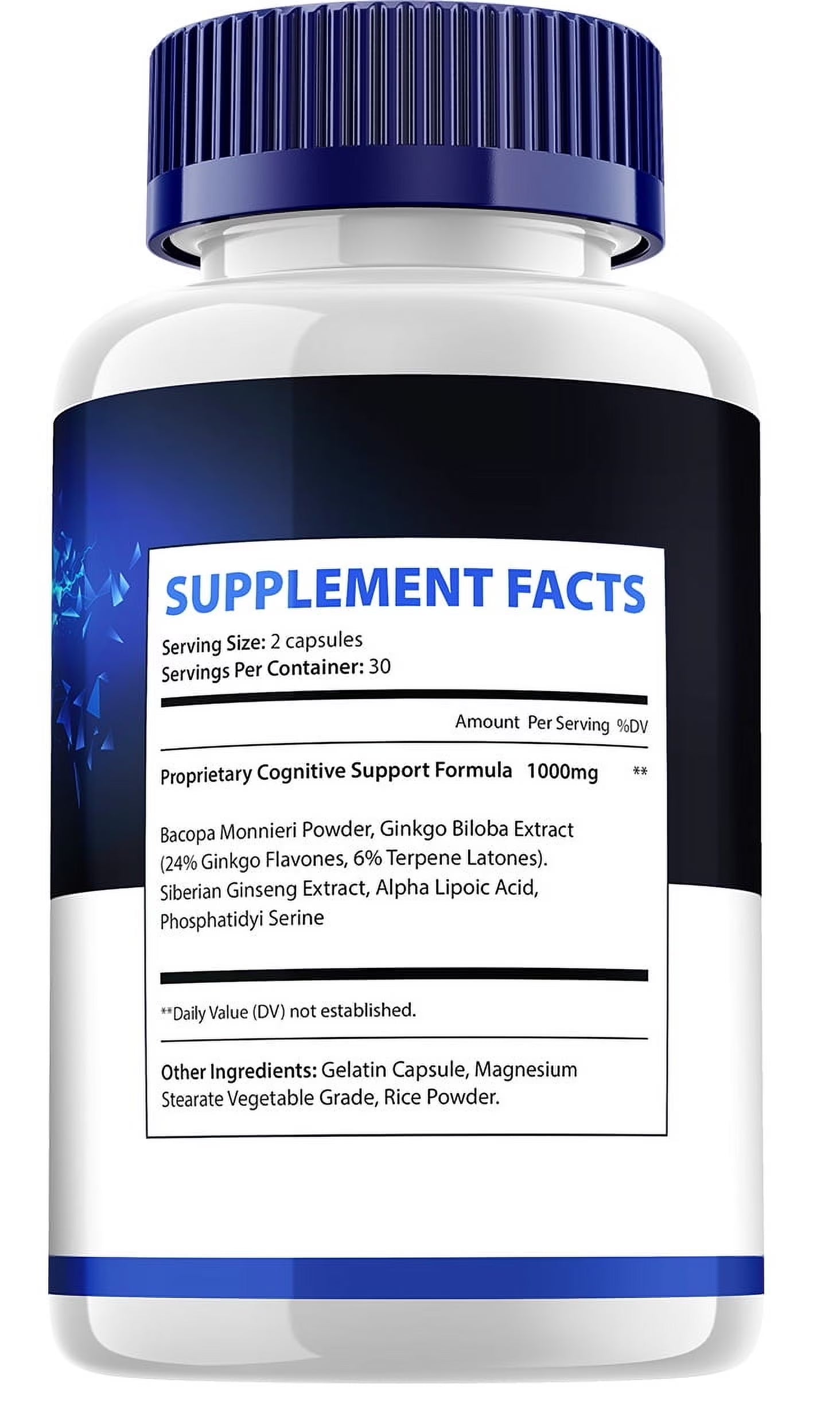 Memoforce Brain Capsules - Memo Force Pills All-Natural Supplements, Memory and Focus Support, 5 Pack, 300 Capsules