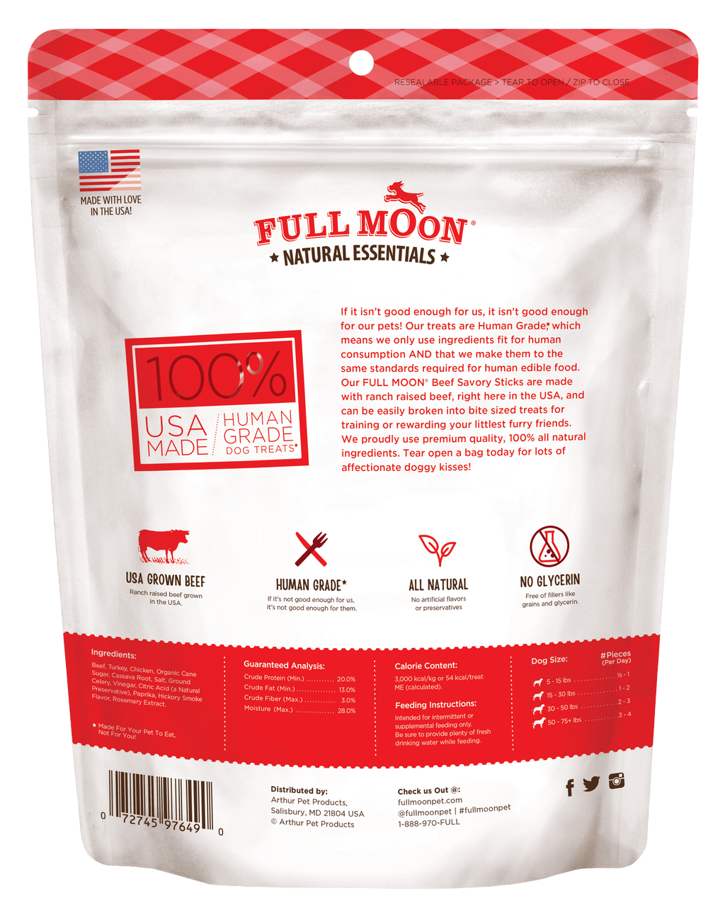Natural Essentials Beef Sticks Dog Treats, 22Oz