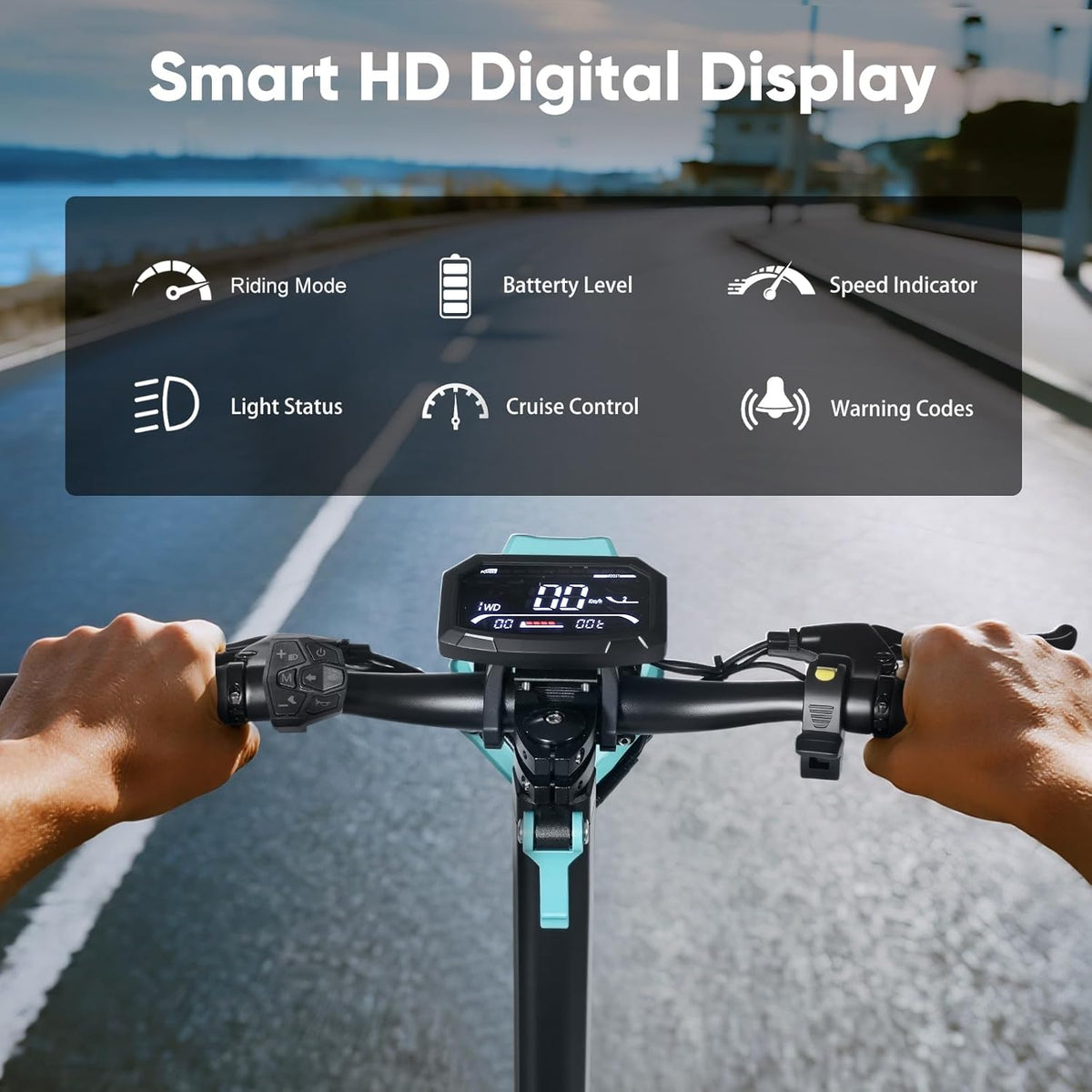 Off Road Electric Scooter for Adults, E Scooter with Dual 1000W Motors, Foldable Scooters, 10" Tires, up to 35 MPH Top Speed, 31-35 Miles Range, Dual Brake & Dual Suspension