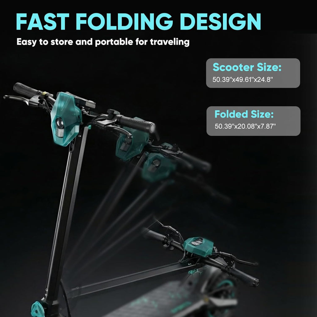 Off Road Electric Scooter for Adults, E Scooter with Dual 1000W Motors, Foldable Scooters, 10" Tires, up to 35 MPH Top Speed, 31-35 Miles Range, Dual Brake & Dual Suspension