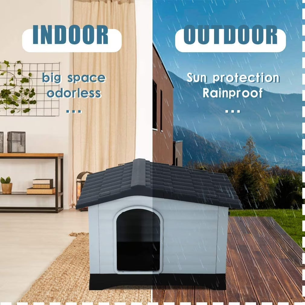 Dog House for Small, Medium and Large Dogs, Plastic, 26 Inch High