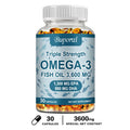 Omega 3 Fish Oil - for Nervous System, Skin and Hair Health, Antioxidants - Easy to Swallow