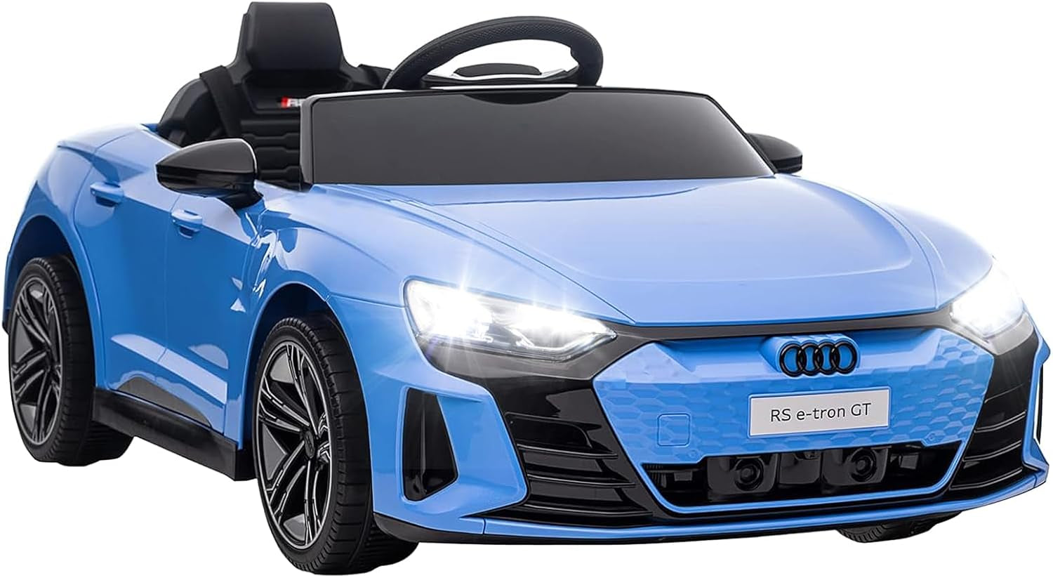 Kids Ride on Car, Licensed Audi RS E-Tron GT 12V Electric Vehicle with Remote Control, Battery Powered Toddlers Toy with Spring Suspension, Headlights, Music, MP3, USB, TF (Red)