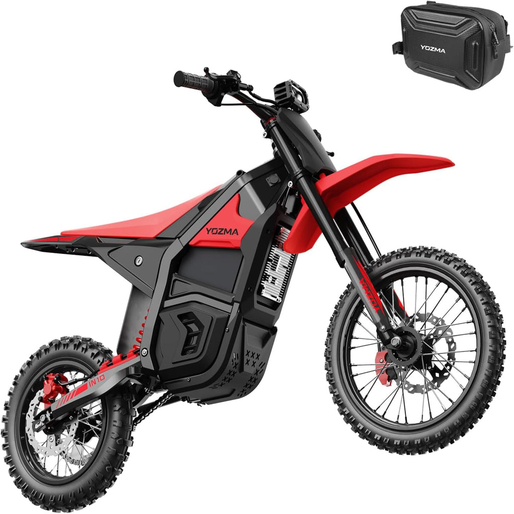 IN10 Off-Road Electric Mini Dirt Bike for Teens & Adults, 2600W Electric-Motorcycle with 1123.2AH Removable Battery Ebike, Dual Hydraulic Brakes and Suspensions Mountain E Dirt Bike