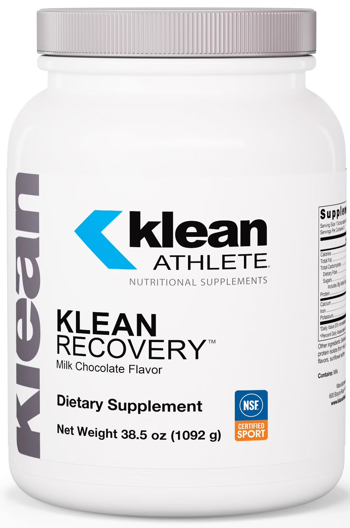 Klean Recovery | Optimizes Muscle Recovery after Exercise | NSF Certified for Sport | 38.5 Ounces | Milk Chocolate Flavor