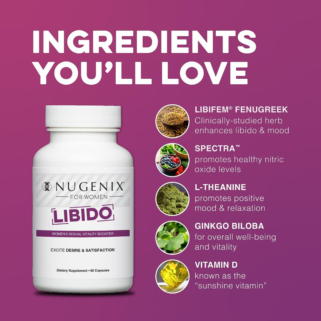 for Women: Libido Support for Women, Vitality Booster - 60 Count | Excite Desire, Enhance Satisfaction, Ease Stress, Promote Positive Mood