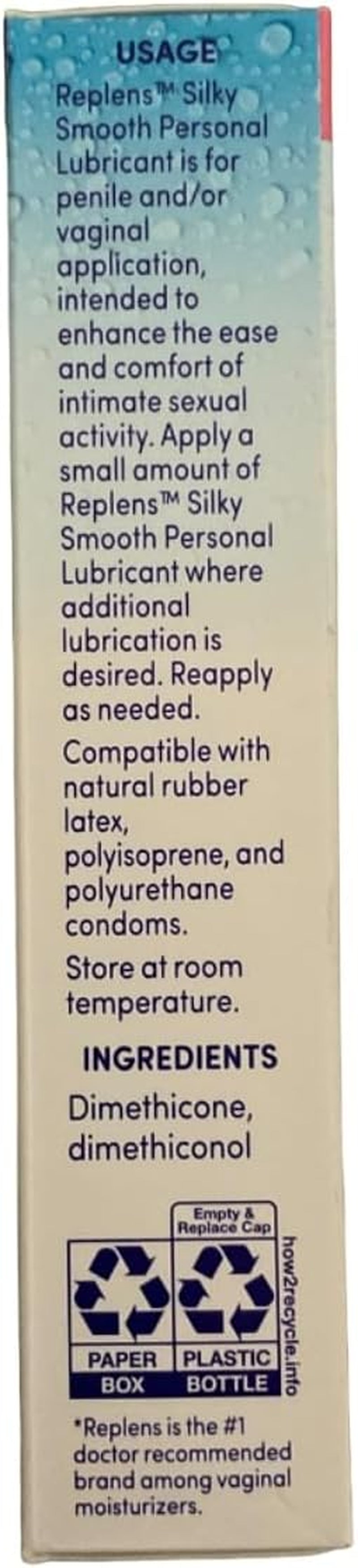 Silky Smooth Personal Lubricant, 2.7 Ounce (Pack of 2)