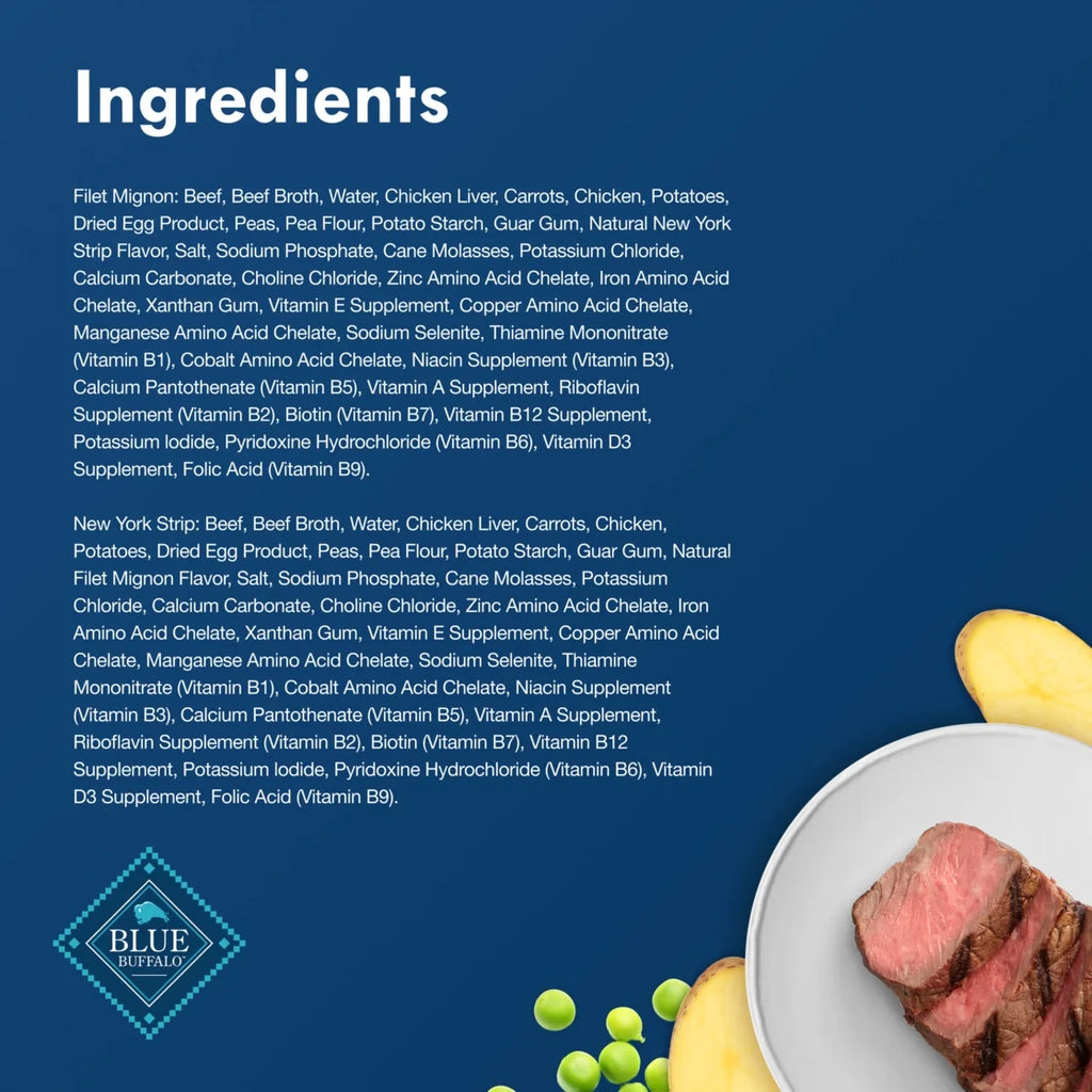 (3 Pack)  Delights Adult Small Breed Filet Mignon & New York Strip Wet Dog Food Variety 12 Pack, 3.5 Oz Cup