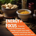 Panax Ginseng + Ginkgo Biloba - Improves Memory and Mental Performance,Immune Support, Maintain Overall Health
