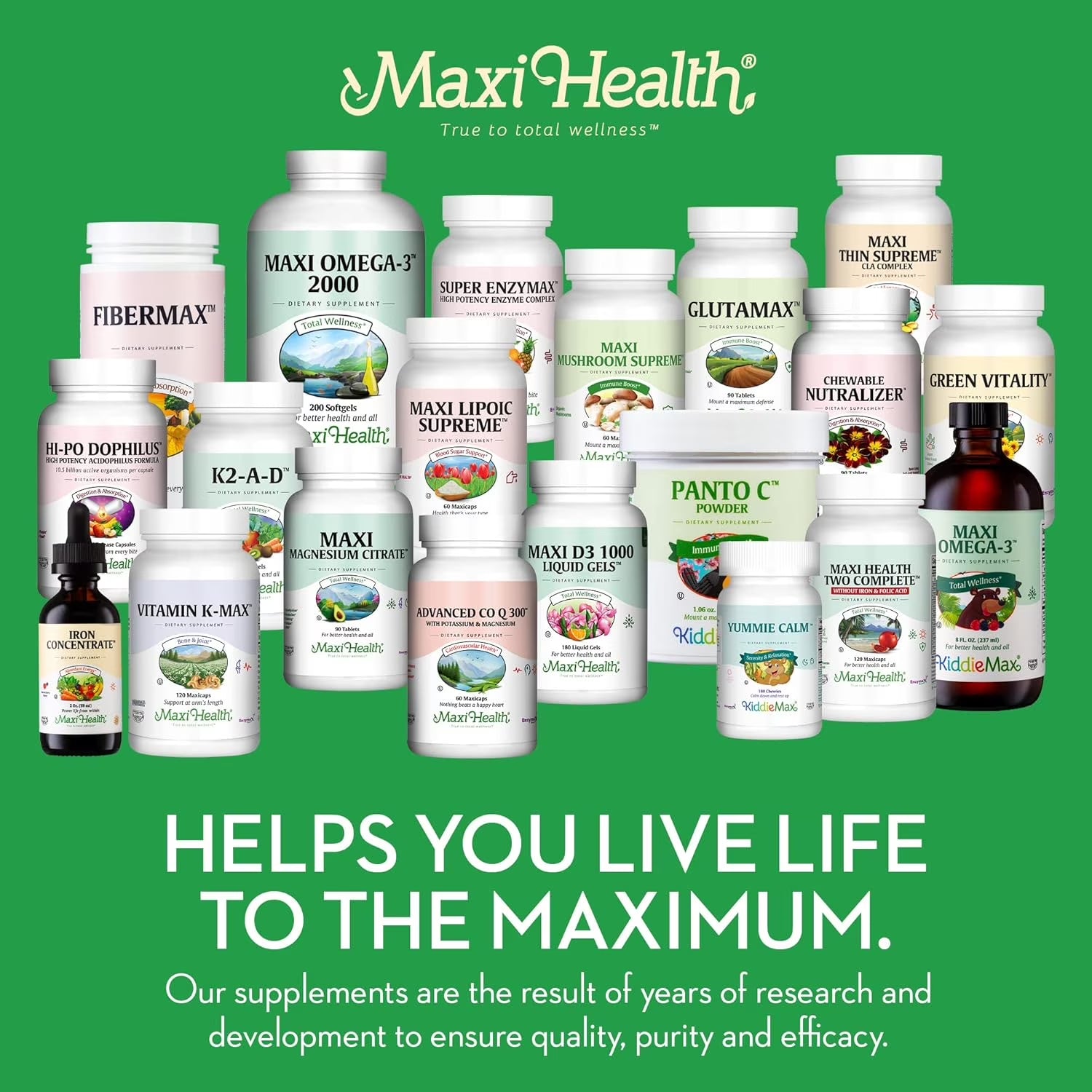 Maxi Health Maxi Biotic Aged Garlic Extract for Adults – Kyolic Garlic, Echinacea & Spirulina – 180 Caps
