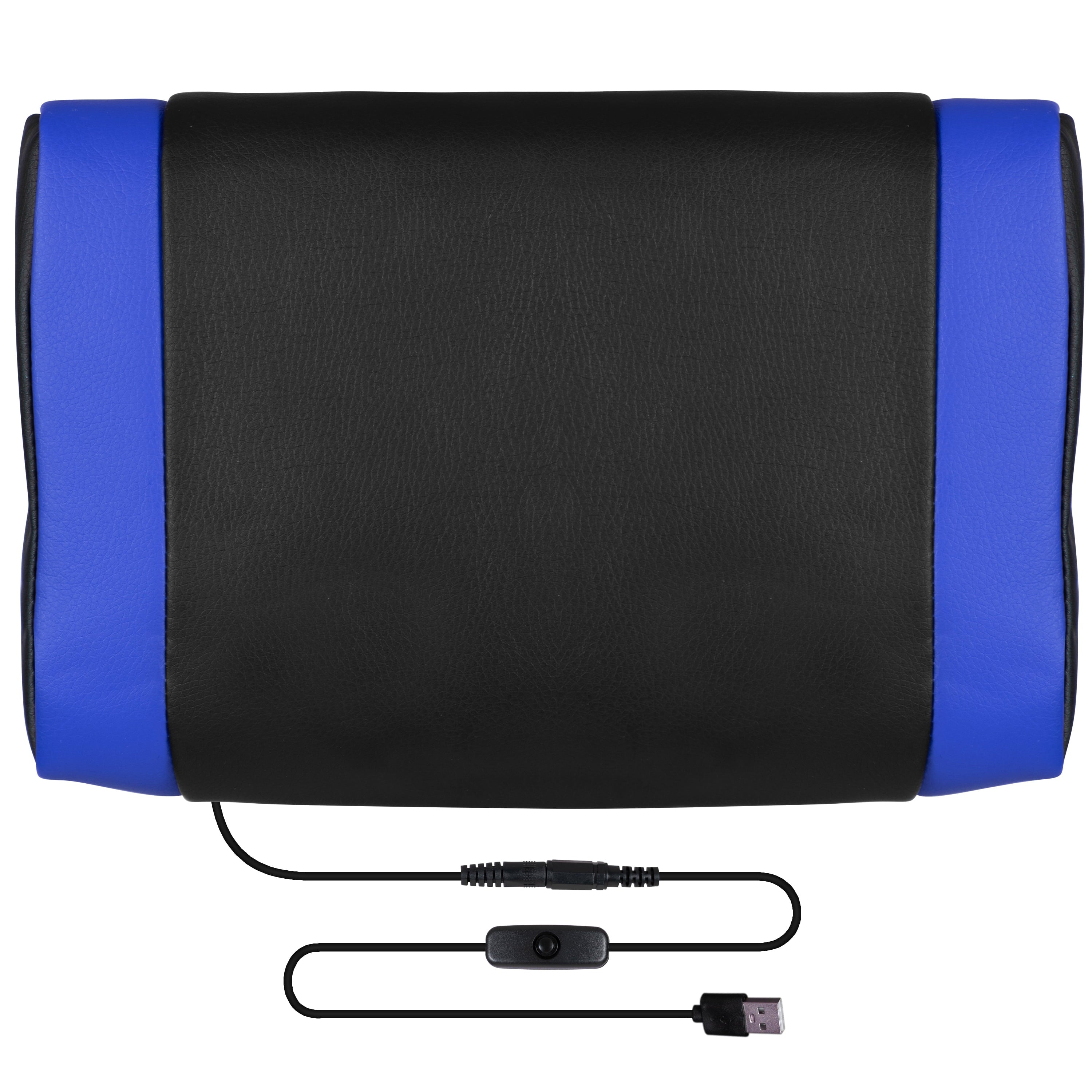 Black/Blue Ergonomic Gaming Chair -Recline Back/Arms, Footrest, Massaging Lumbar