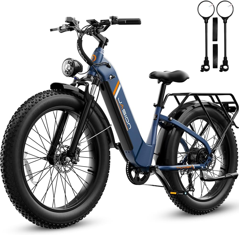 Thunder Electric Bike,1800W Peak Ebikes for Adults,26''Fat Tire Best Ebike for Men,80 Miles with 864Wh Battery,30+Mph Max Speed Bicycles,400Lb Capacity,Certified by UL2849